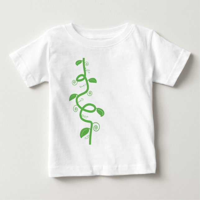 Green and the Beanstalk Baby T-Shirt (Front)