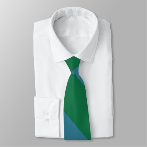 Green and Turquoise Broad University Stripe Tie