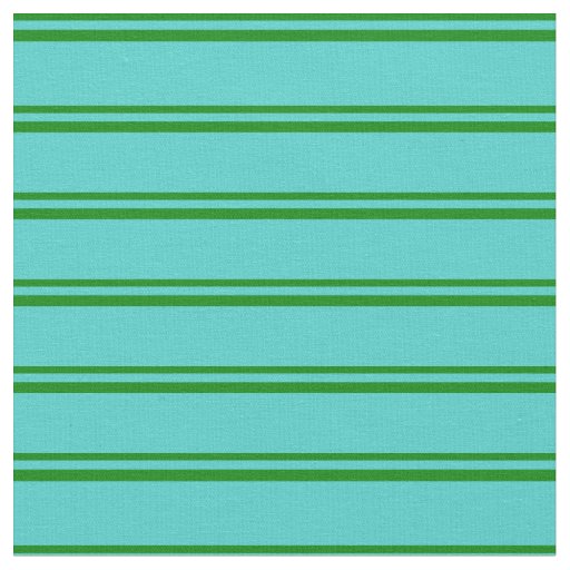 Green and Turquoise Striped Pattern Fabric