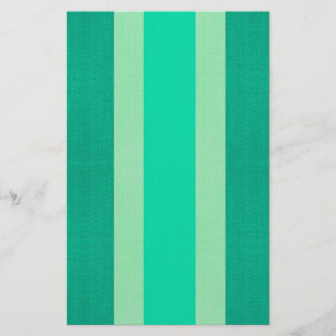 Green and Turquoise Stripes Stationery