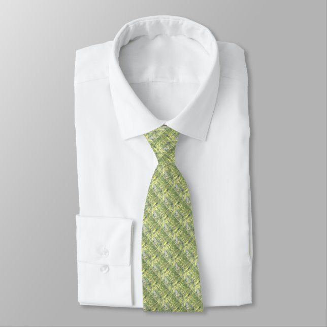 Green And Tweed Neck Tie (Tied)