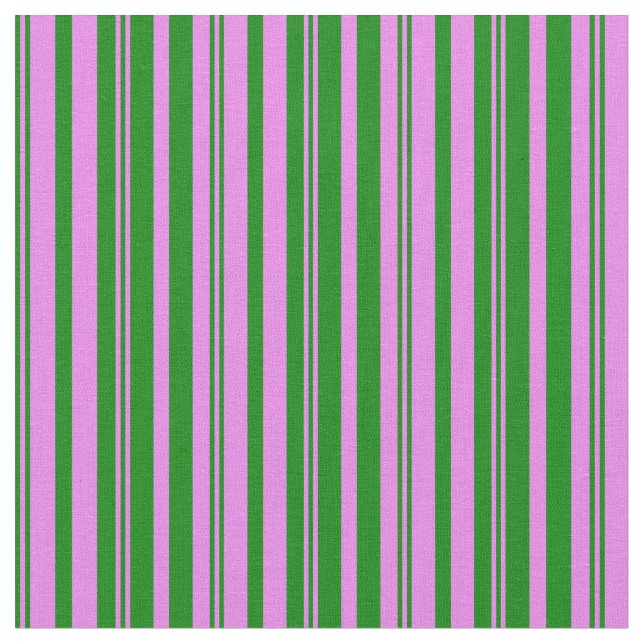 Green and Violet Colored Stripes Fabric (Close Up)