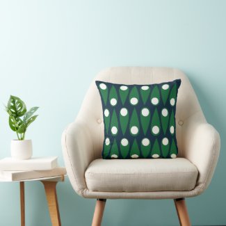 Green and White Abstract Pattern