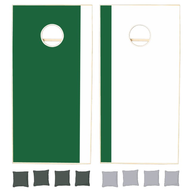 Green and White Add Your Logo Cornhole Set (Set)