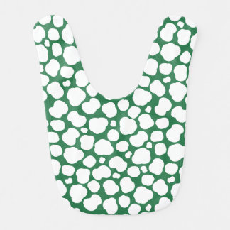 Green and White Baby Bib