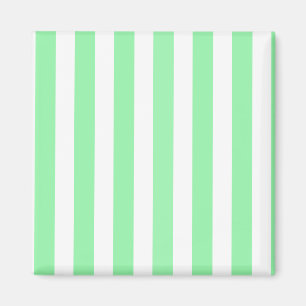 Green and white candy stripes magnet