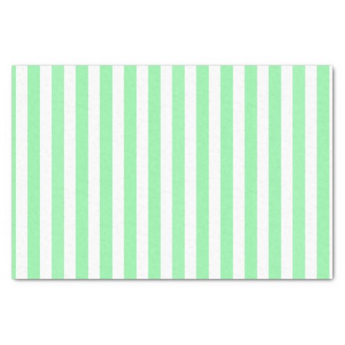 Green and white candy stripes tissue paper