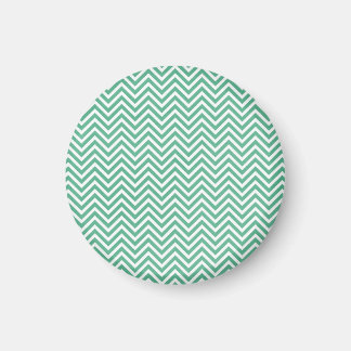 Green and white chevron pattern magnet