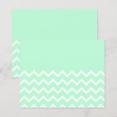 Green and White Chevron Pattern with Plain Green. (Front/Back)