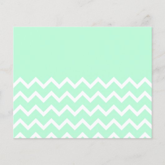 Green and White Chevron Pattern with Plain Green. (Front)