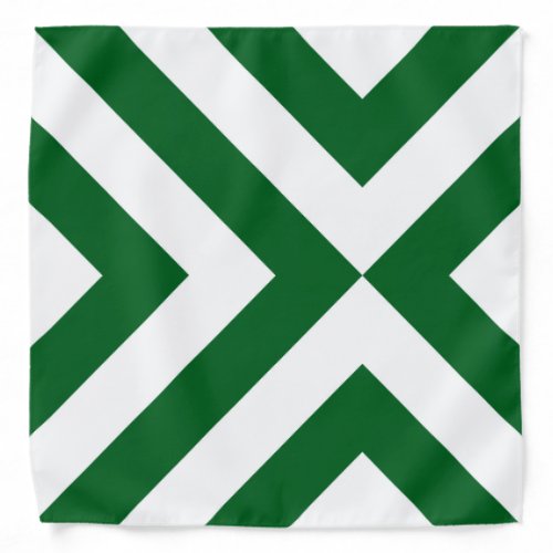 Green and White Chevrons Bandana