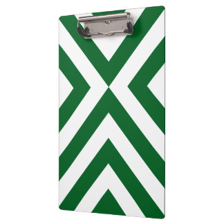 Green and White Chevrons Clipboard