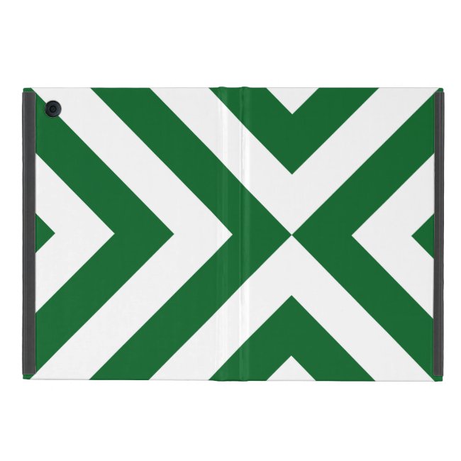 Green and White Chevrons iPad Mini Cover