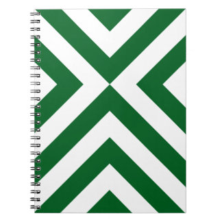 Green and White Chevrons Notebook