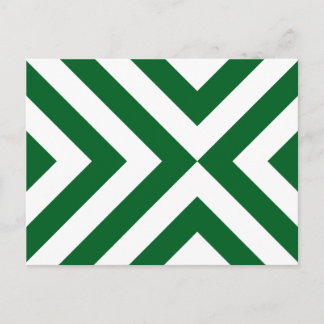 Green and White Chevrons Postcard