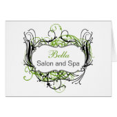 green and white Chic Business Thank You Cards (Front Horizontal)