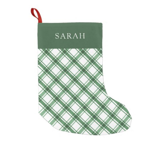 Green and White Christmas Stocking