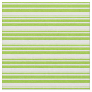 Green and White Colored Lined Pattern Fabric