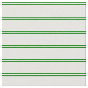 Green and White Colored Lined/Striped Pattern Fabric