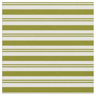 Green and White Colored Lines Pattern Fabric