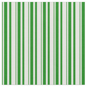 Green and White Colored Pattern Fabric