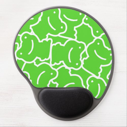 Green And White Cute Cartoon Frogs Mousepad