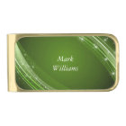 Green and White Decorative Money Clip