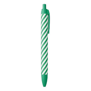 Green and white degree stripes pattern pen