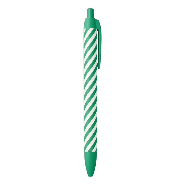 Green and white degree stripes pattern pen (Bottom (Vertical))