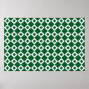 Green and White Diamond Pattern