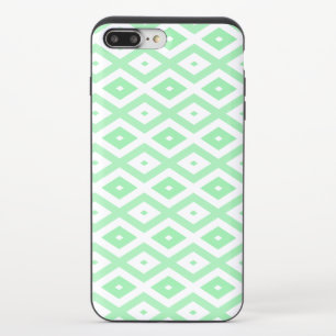 Green and white diamond pattern iPhone 8/7 plus slider case