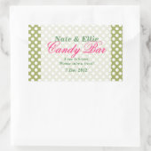 Green and white dotty Candy Bar Sticker | Zazzle