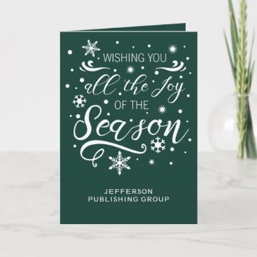 Green and White Elegant Modern Company Holiday