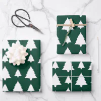 Green White Christmas Wrapping Paper