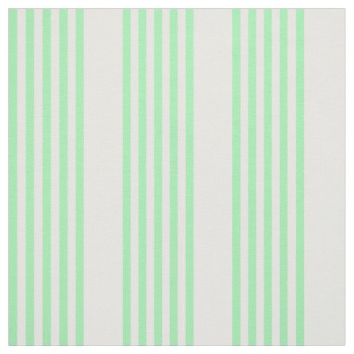 Green and white five stripes pattern fabric