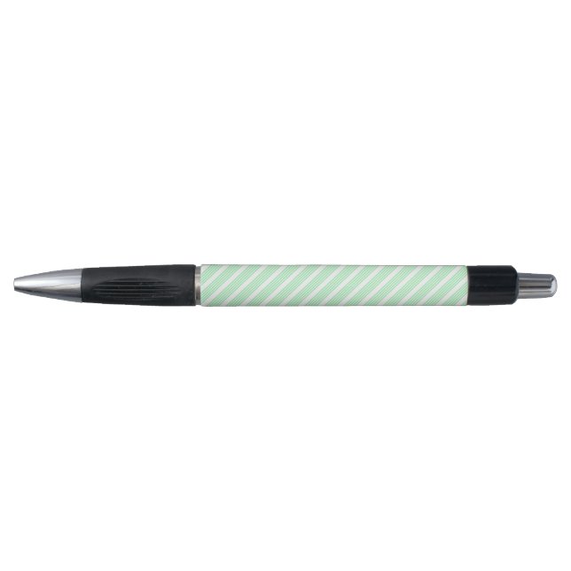 Green and white five stripes pattern pen (Front)