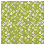 Green and White Floral Fabric