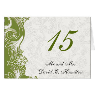 Green and White Floral Spring Wedding Cards