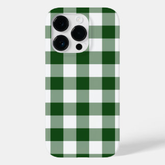 Green and White Gingham Pattern Case-Mate iPhone 14 Pro Case