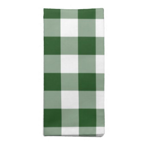 Green and White Gingham Pattern Napkin