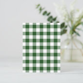 Green and White Gingham Pattern Postcard (Standing Front)