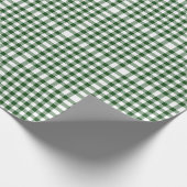 Green and White Gingham Pattern Wrapping Paper (Corner)