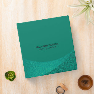 Green And White Glitter 3 Ring Binder