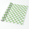 Green and White Holiday Moroccan Quatrefoil