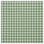 Green and White Houndstooth Geometric Pattern Fabric