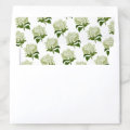 Green and White Hydrangea Bloom Pattern Envelope Liner | Zazzle