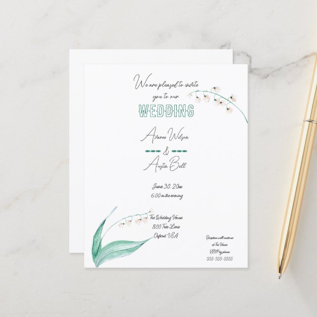  Green and White Lily of the Valley (Front/Back In Situ)