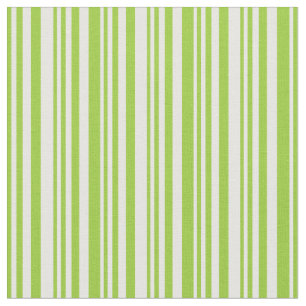 Green and White Lines Fabric