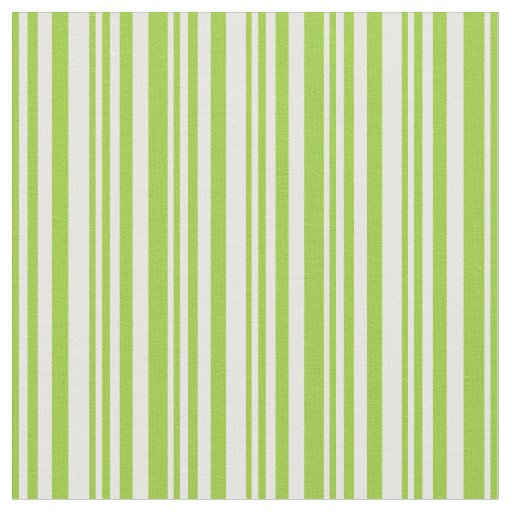 Green and White Lines Fabric