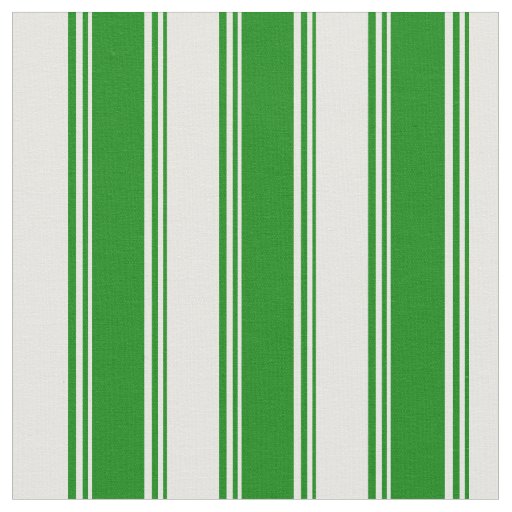Green and White Lines Fabric